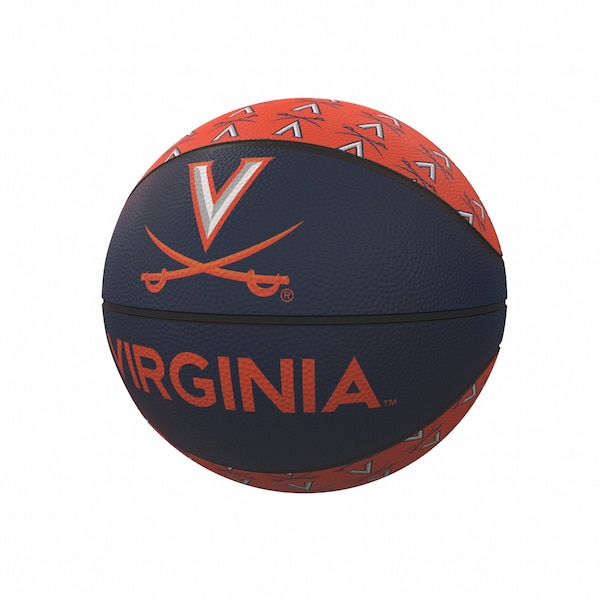 Logo Brands Virginia Repeating Logo Mini-Size Rubber Basketball 234-91MR-1 - main